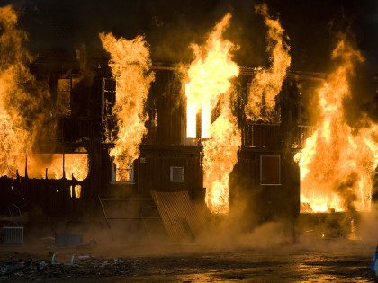 House Burning Violently